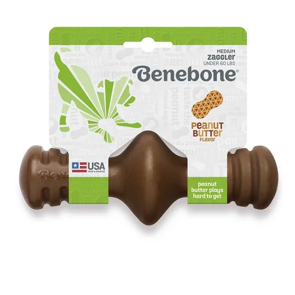 1ea Benebone Medium Peanut Zaggler - Health/First Aid